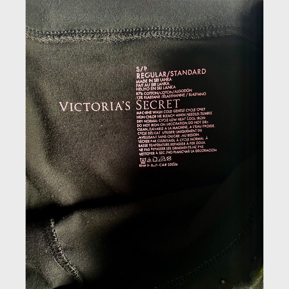 Victoria’s Secret Black High Waisted Leggings Sparkle Rhinestones Size S - Picture 7 of 7